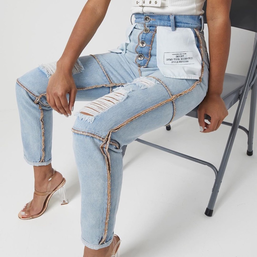 Maniere De Voir Inside Out Jeans